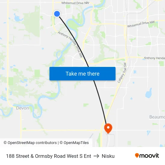 188 Street & Ormsby Road West S Ent to Nisku map