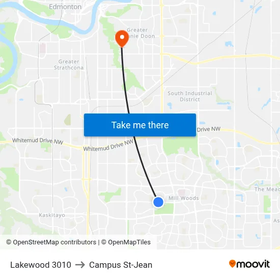 Lakewood 3010 to Campus St-Jean map