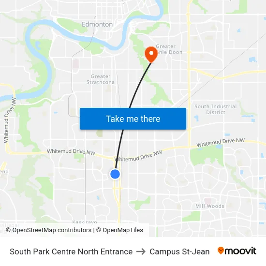 South Park Centre North Entrance to Campus St-Jean map