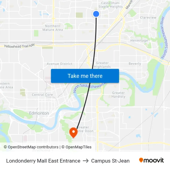 Londonderry Mall East Entrance to Campus St-Jean map