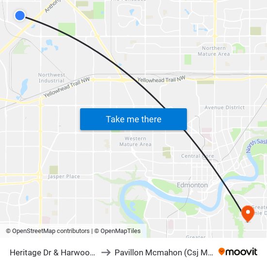 Heritage Dr & Harwood Dr to Pavillon Mcmahon (Csj Mcm) map