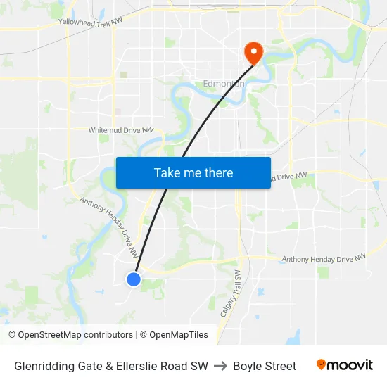 Glenridding Gate & Ellerslie Road SW to Boyle Street map