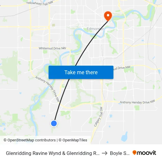 Glenridding Ravine Wynd & Glenridding Ravine Drive SW to Boyle Street map