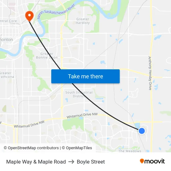 Maple Way & Maple Road to Boyle Street map