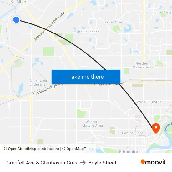 Grenfell Ave & Glenhaven Cres to Boyle Street map
