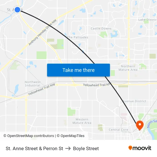 St. Anne Street & Perron St to Boyle Street map