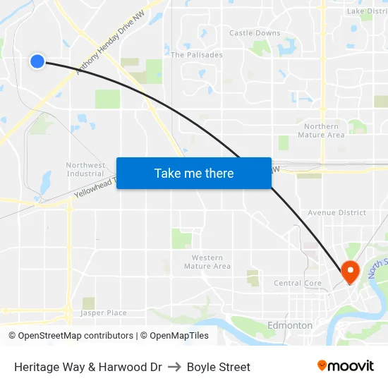Heritage Way & Harwood Dr to Boyle Street map
