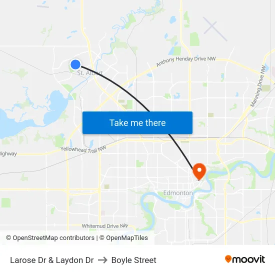 Larose Dr & Laydon Dr to Boyle Street map