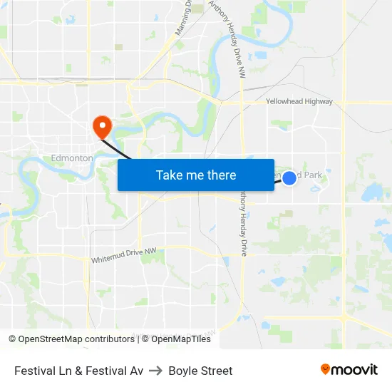 Festival Ln & Festival Av to Boyle Street map