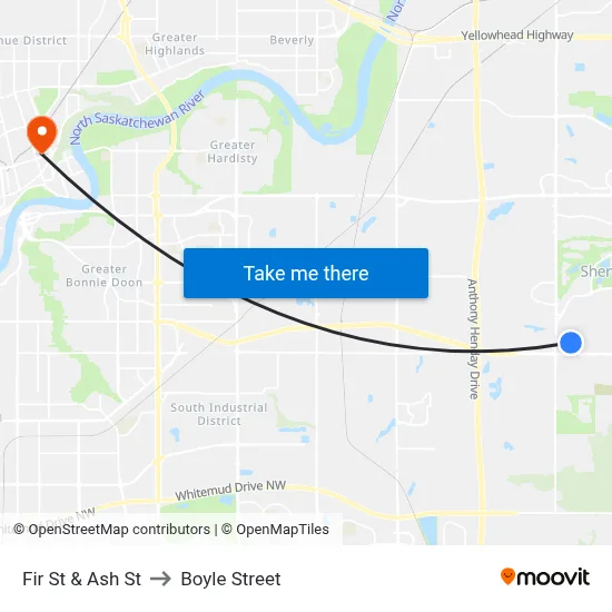 Fir St & Ash St to Boyle Street map