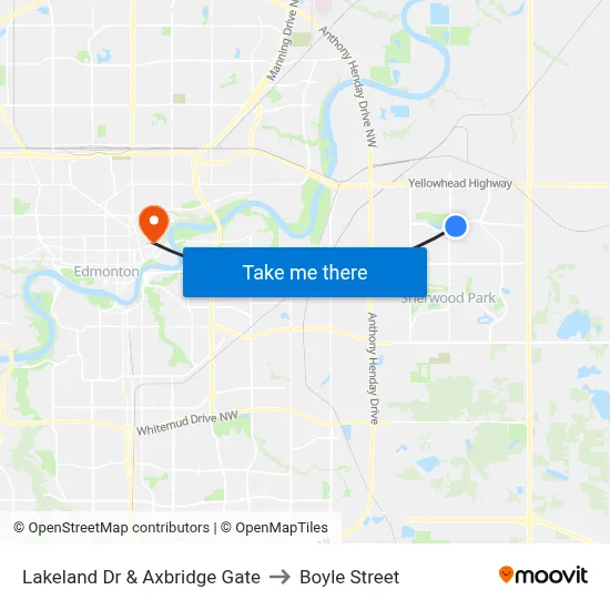 Lakeland Dr & Axbridge Gate to Boyle Street map