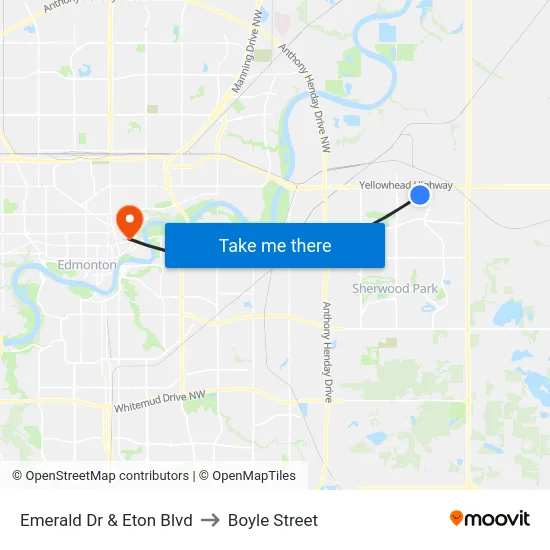 Emerald Dr & Eton Blvd to Boyle Street map