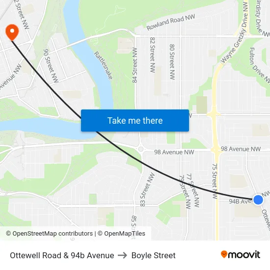 Ottewell Road & 94b Avenue to Boyle Street map