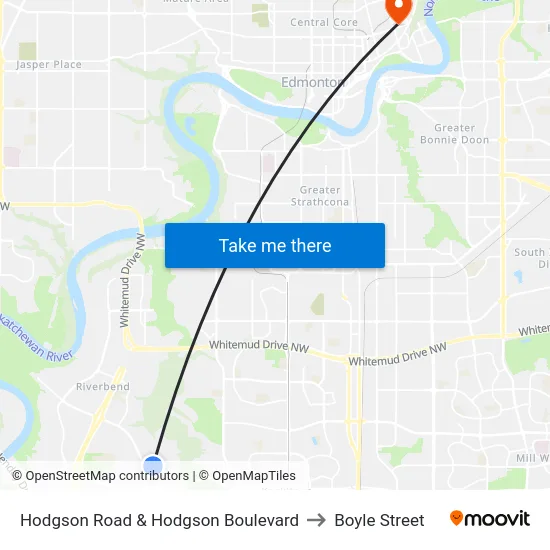 Hodgson Road & Hodgson Boulevard to Boyle Street map