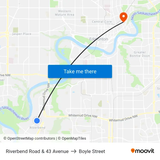 Riverbend Road & 43 Avenue to Boyle Street map