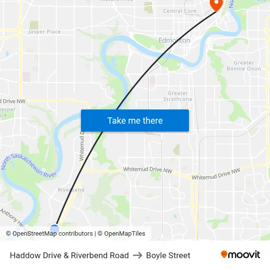 Haddow Drive & Riverbend Road to Boyle Street map