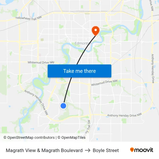 Magrath View & Magrath Boulevard to Boyle Street map