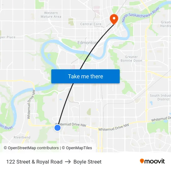 122 Street & Royal Road to Boyle Street map