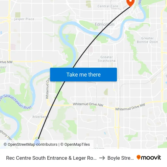 Rec Centre South Entrance & Leger Road to Boyle Street map