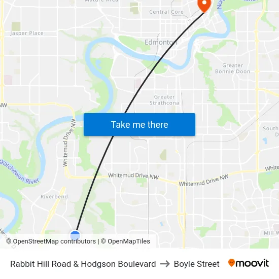 Rabbit Hill Road & Hodgson Boulevard to Boyle Street map