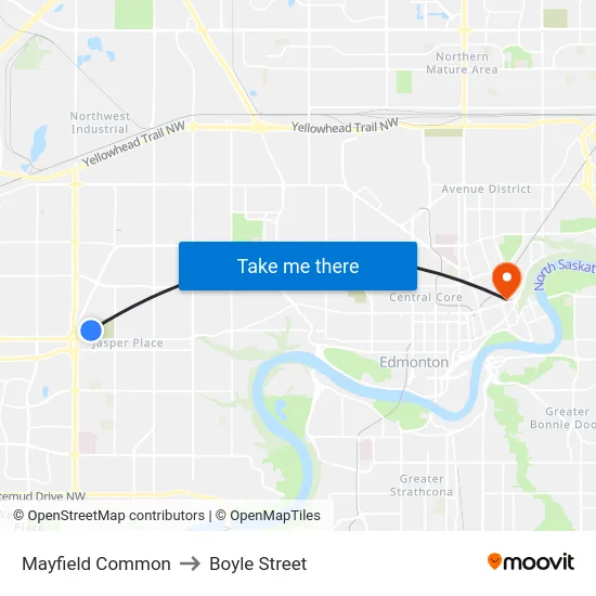 Mayfield Common to Boyle Street map