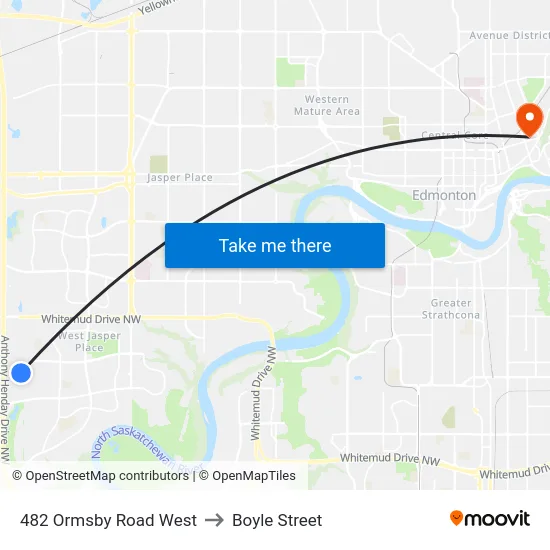 482 Ormsby Road West to Boyle Street map