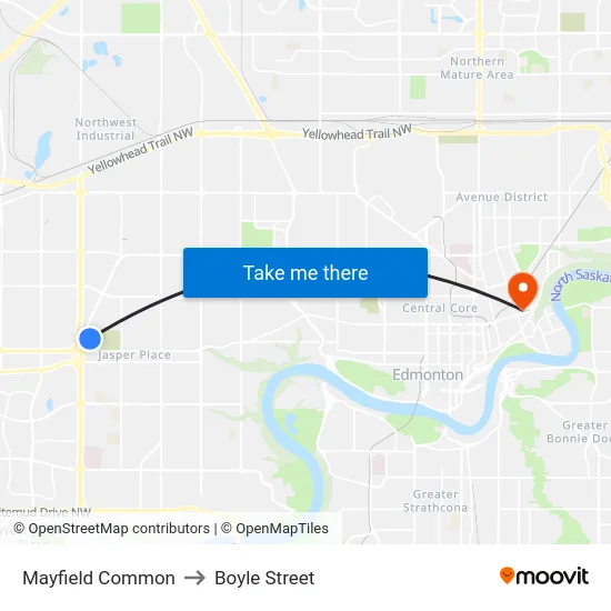 Mayfield Common to Boyle Street map