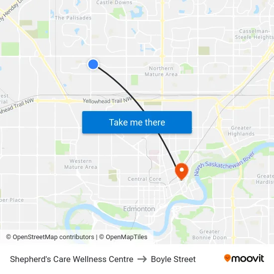 Shepherd's Care Wellness Centre to Boyle Street map