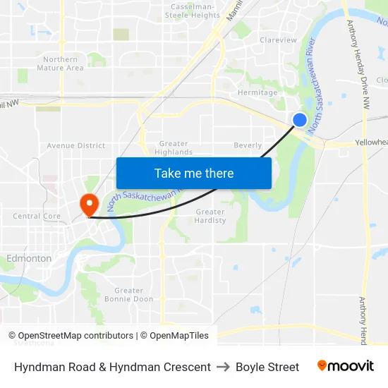 Hyndman Road & Hyndman Crescent to Boyle Street map