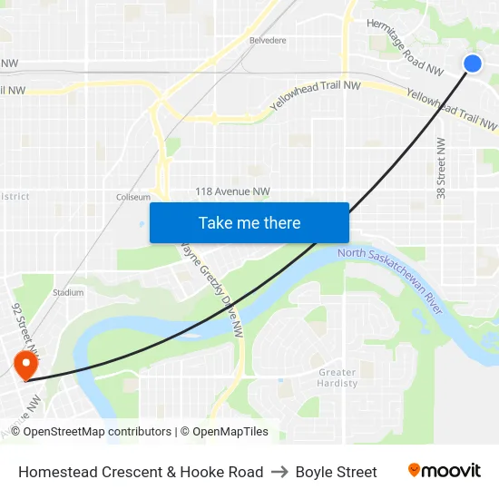 Homestead Crescent & Hooke Road to Boyle Street map