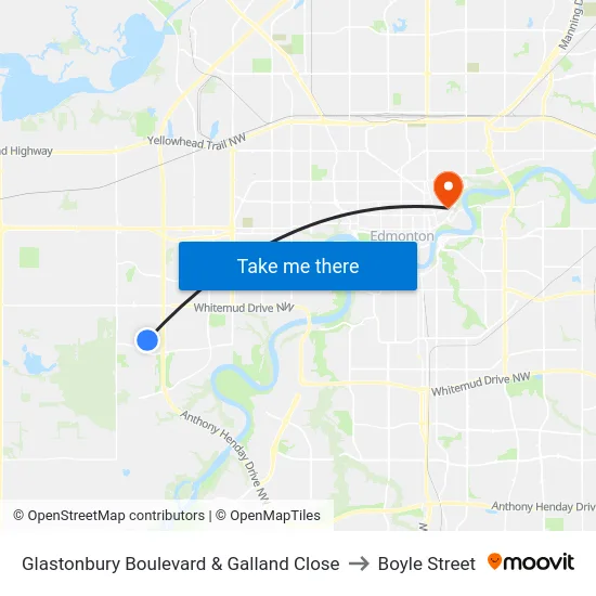 Glastonbury Boulevard & Galland Close to Boyle Street map
