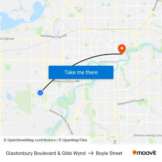 Glastonbury Boulevard & Gibb Wynd to Boyle Street map