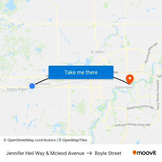 Jennifer Heil Way & Mcleod Avenue to Boyle Street map