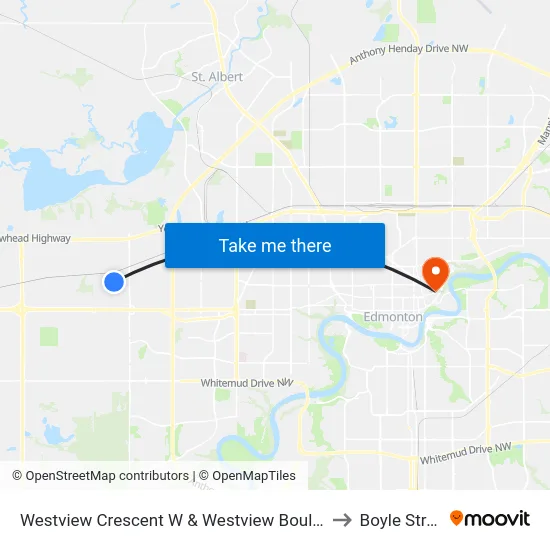 Westview Crescent W & Westview Boulevard to Boyle Street map