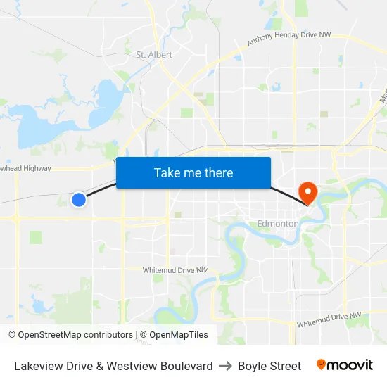 Lakeview Drive & Westview Boulevard to Boyle Street map