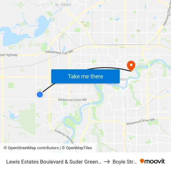 Lewis Estates Boulevard & Suder Greens Drive to Boyle Street map