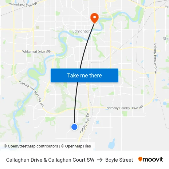 Callaghan Drive & Callaghan Court SW to Boyle Street map