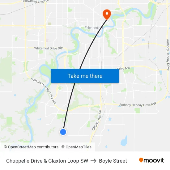 Chappelle Drive & Claxton Loop SW to Boyle Street map