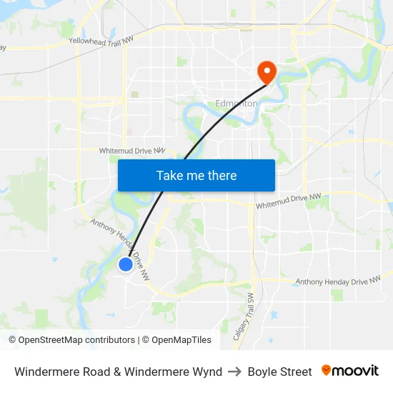 Windermere Road & Windermere Wynd to Boyle Street map