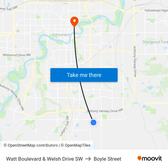 Watt Boulevard & Welsh Drive SW to Boyle Street map