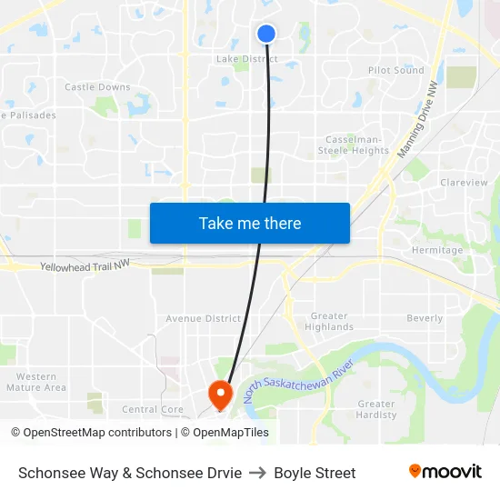 Schonsee Way & Schonsee Drvie to Boyle Street map