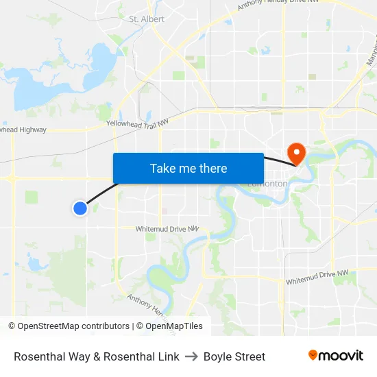 Rosenthal Way & Rosenthal Link to Boyle Street map