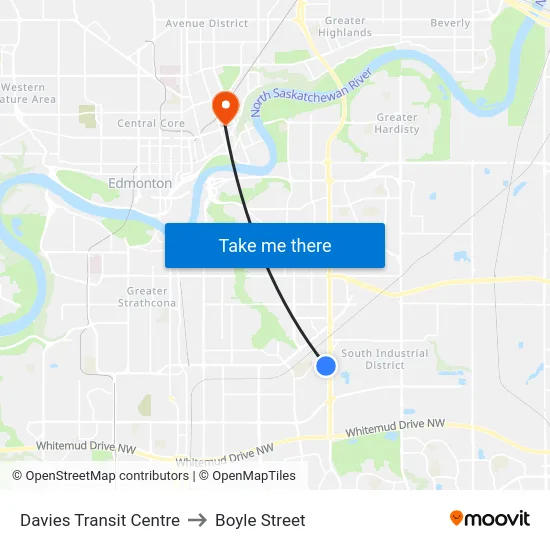 Davies Transit Centre to Boyle Street map