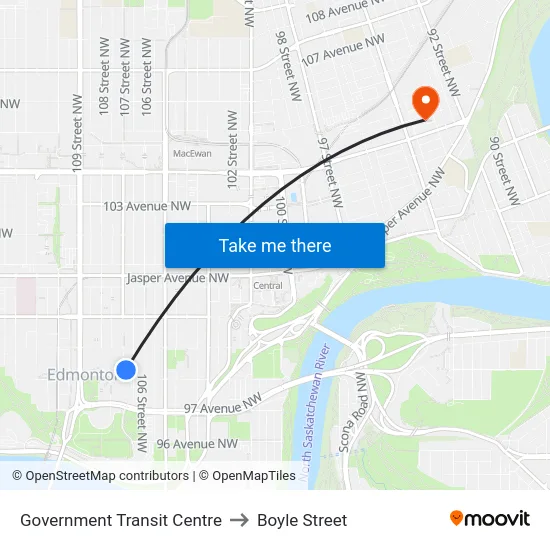 Government Transit Centre to Boyle Street map