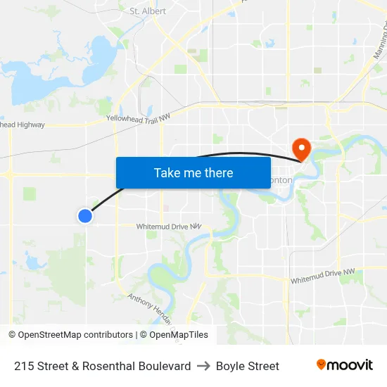 215 Street & Rosenthal Boulevard to Boyle Street map