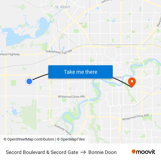 Secord Boulevard & Secord Gate to Bonnie Doon map