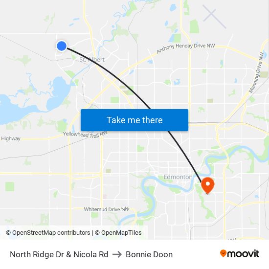 North Ridge Dr & Nicola Rd to Bonnie Doon map