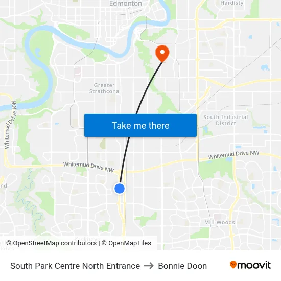 South Park Centre North Entrance to Bonnie Doon map