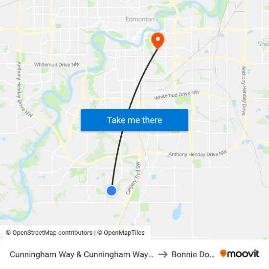 Cunningham Way & Cunningham Way SW to Bonnie Doon map