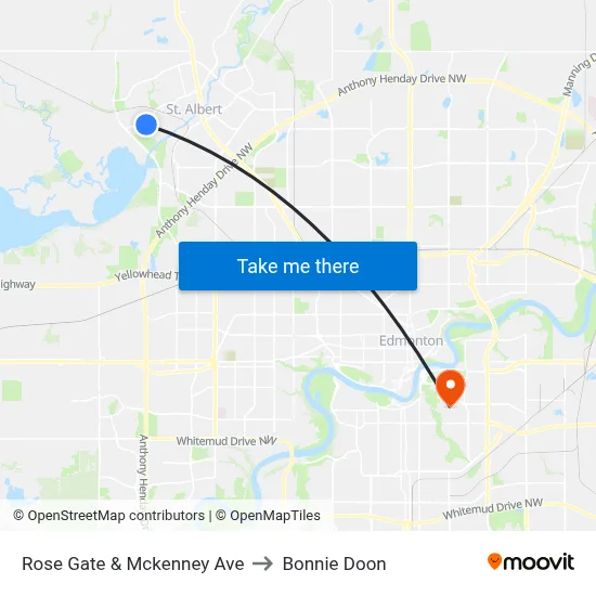 Rose Gate & Mckenney Ave to Bonnie Doon map